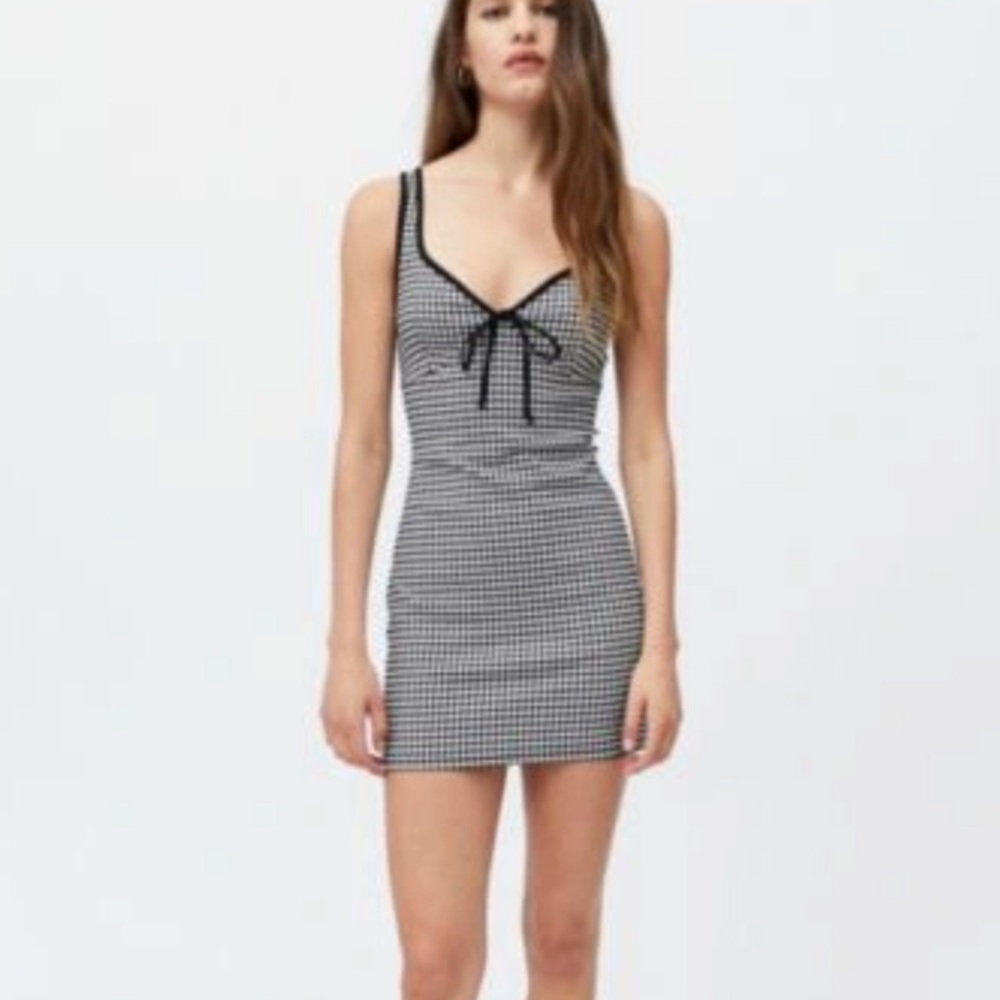 uo amor tie front bodycon mini dress